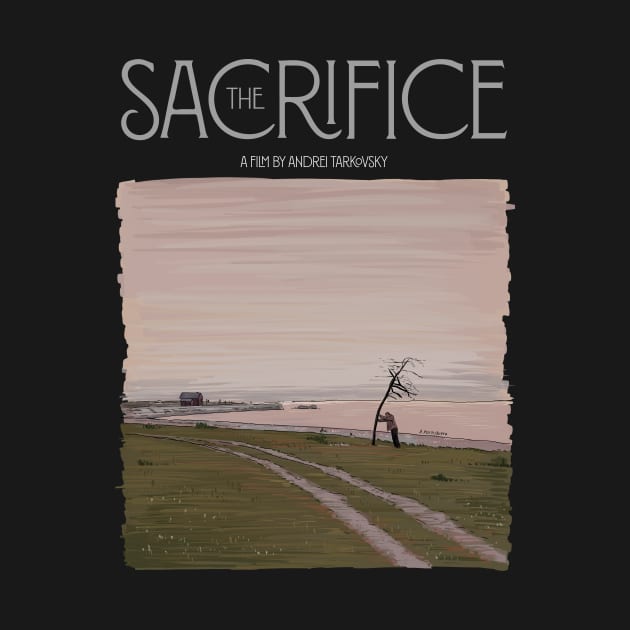 Andrei Tarkovsky's Sacrifice Illustration with Title by burrotees