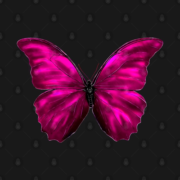 Pink butterfly by Erena Samohai