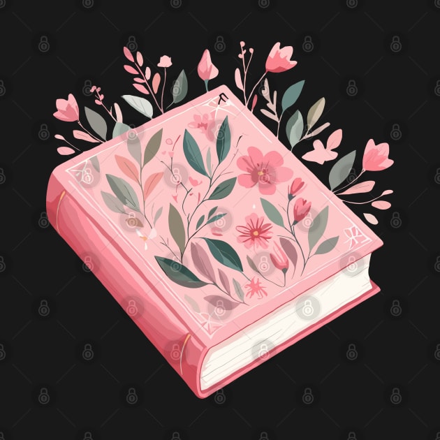 Pink Floral Book by Siha Arts