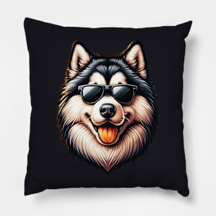 Cool Alaskan Malamute Pillow