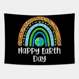 Happy Earth Day Awareness Rainbow Earth Day 2024 Tapestry