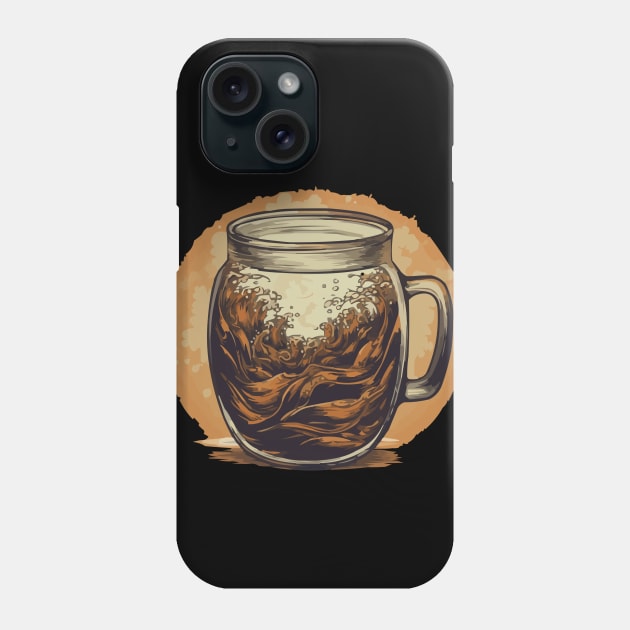 The Great Wave of Coffee Phone Case by Pixy Official