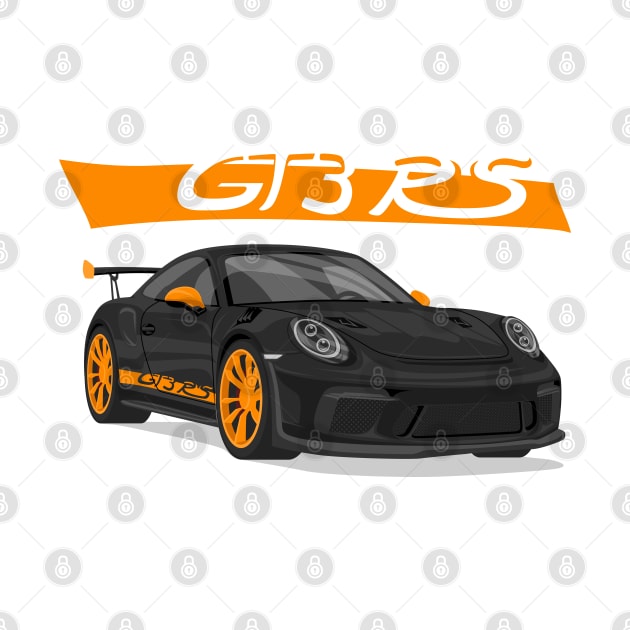 car gt3 rs 911 black orange edition by creative.z