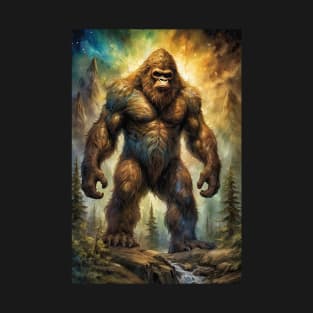 Bigfoot alcohol celestial art T-Shirt