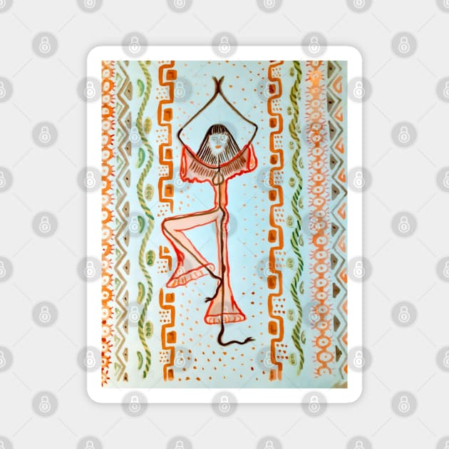 Yoga - Tree Pose Magnet by Maltez