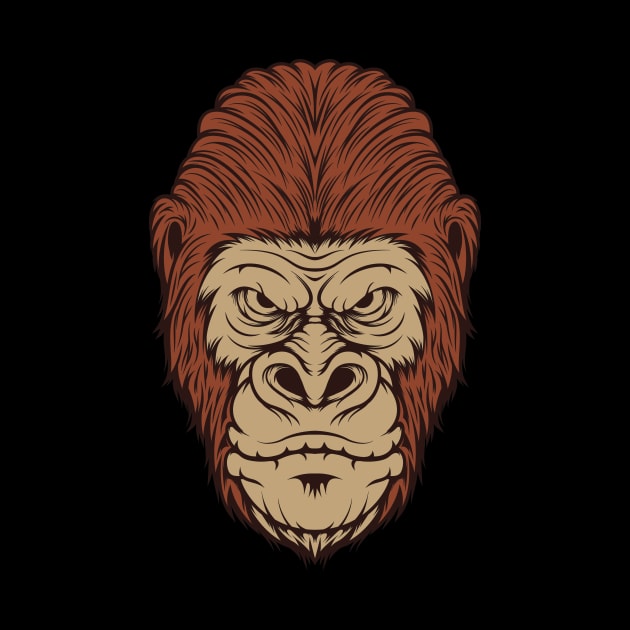 Vintage Angry Gorilla by JagatKreasi