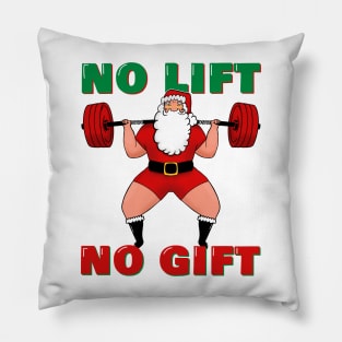 Squat Santa Training Squats with Santa for Lifting lovers Gym design Pillow