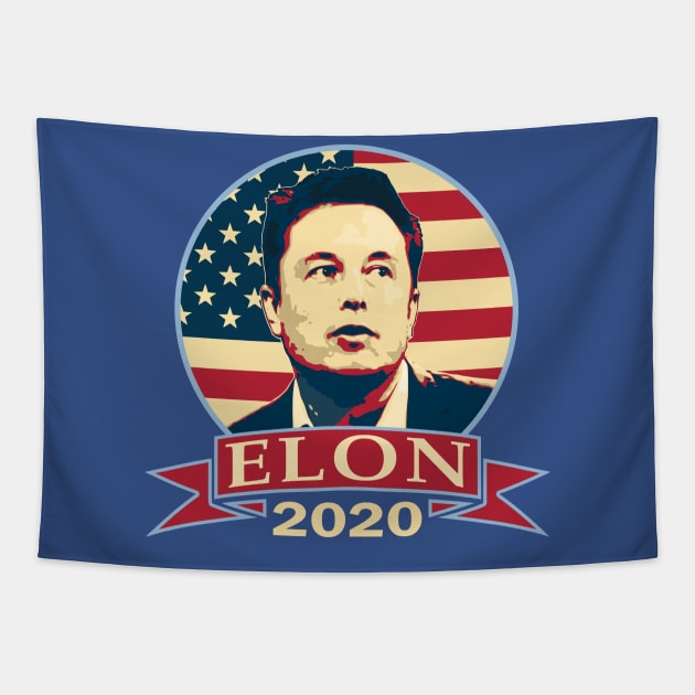 Elon 2020 Tapestry by Nerd_art