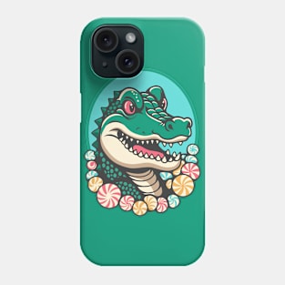 Crocodile Loves Candy Phone Case