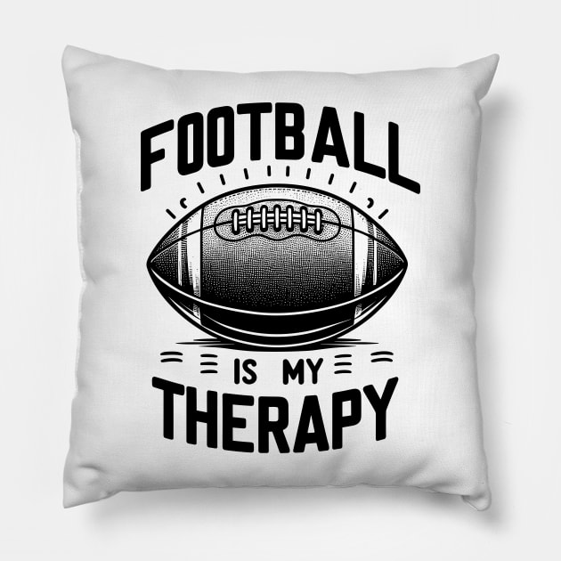 Football is my Therapy Pillow by Francois Ringuette