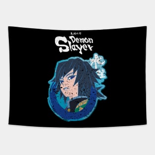 DEMON SLAYER: WATER PILLAR GIYU TOMIOKA (GRUNGE STYLE) Tapestry