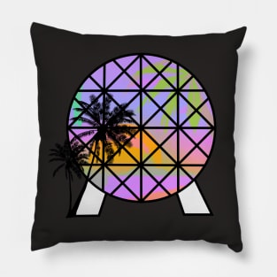 Spaceship Earth - Vaporwave Pillow