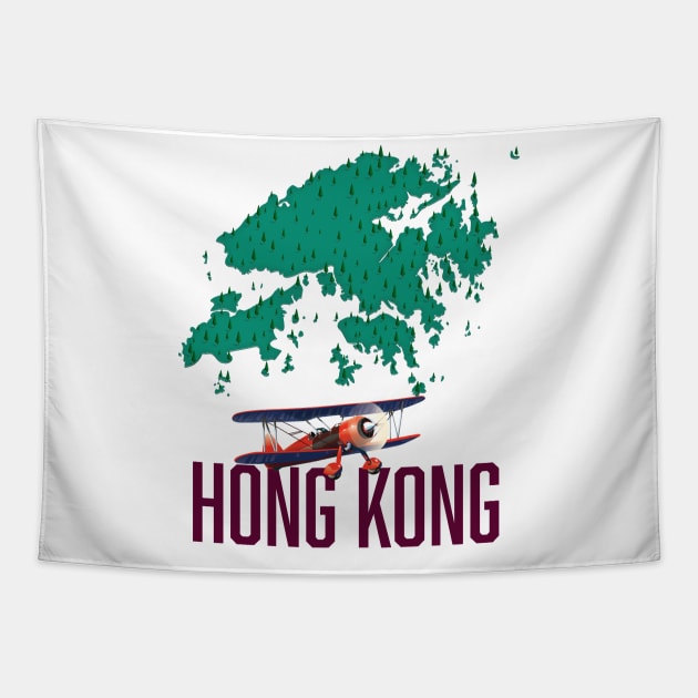 Hong Kong Map Tapestry by nickemporium1