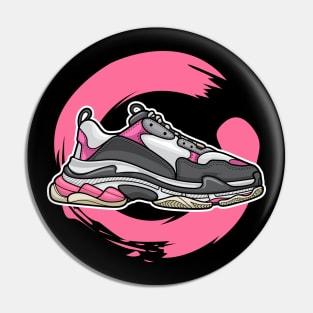 Balen Triple Neon Pink Sneaker Pin