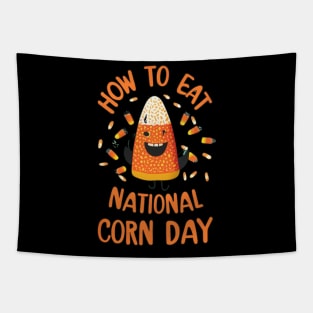 How To Eat Candy Corn,Halloween - National Candy Corn Day Tapestry