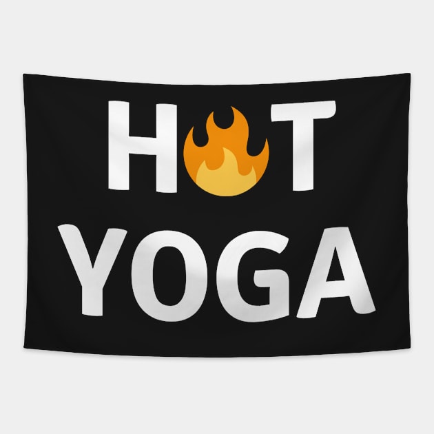 Hot Yoga Design Tapestry by Liniskop
