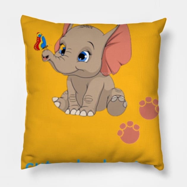 cute elephant Pillow by Shop your dream come true