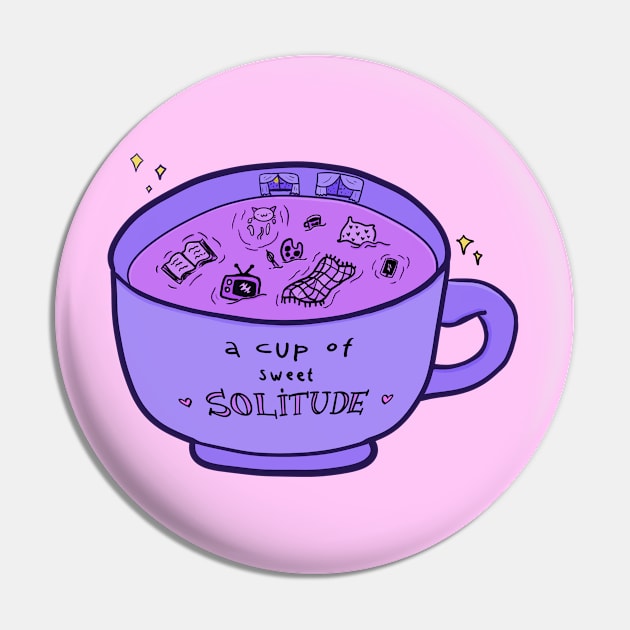 Cup of Solitude Pin by moonlitdoodl