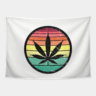 Vintage Style Cannabis Design Tapestry