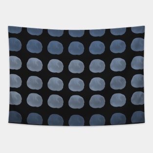 Navy Blue Polka Dots Gradient Happy Cute Art Tapestry