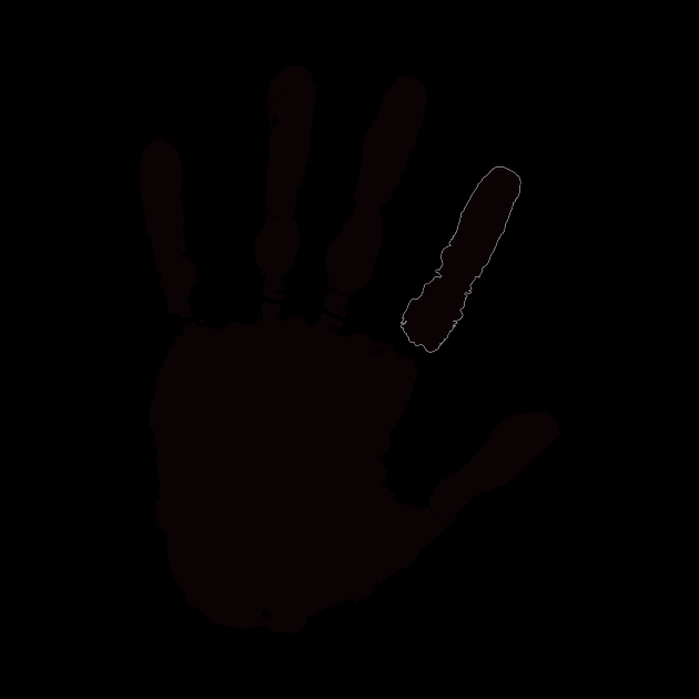 Black hand print by Mhea