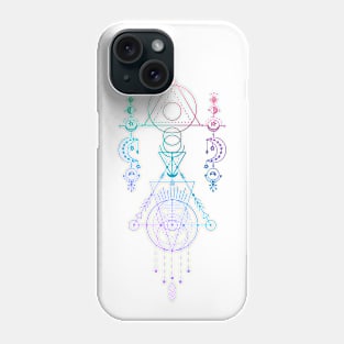 Witchy Moon Phase Magic - Festival Gear - Psychedelic and Spiritual Artwork Phone Case