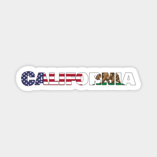 California state/ American flag logo Magnet