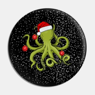 Christmas Kraken (Sparkly Snow) Pin