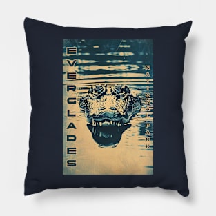 Everglades National Park Vintage Travel  Poster Pillow