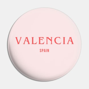 Valencia Spain Pin