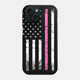 Thin Pink Line Patriotic American Flag Phone Case