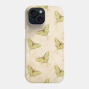 Moth Vintage Illustrations Gobilncore Gothic Victorian Witchy Pattern Phone Case