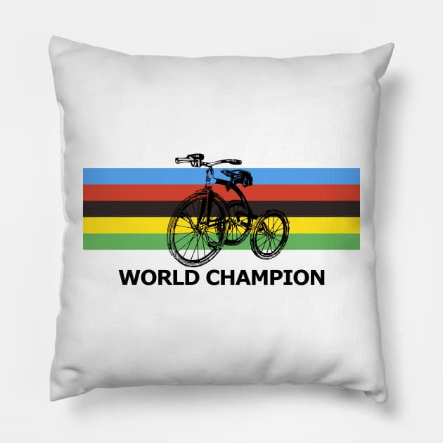 World Champion Tricycle Pillow by eVrydayART