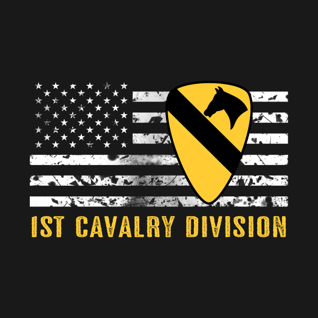 1st Cavalry Division (Distressed Flag) by Jared S Davies