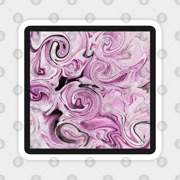 Swirls- Pink Rose Magnet by designsbyjuliee