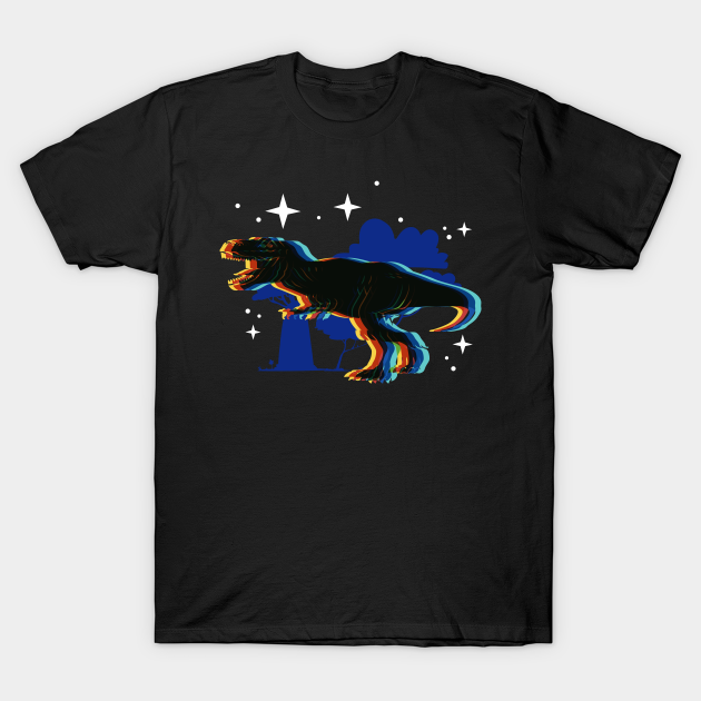 Discover Surrealistic Dino Star Night - Dino - T-Shirt