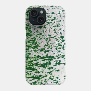 Green Spatter Paint On Metal Phone Case