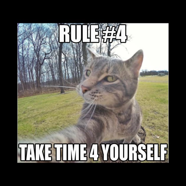 Rule #4 Take Time 4 Urself | Cat Shirt | Cat Meme | Positivity | Unisex by CamavIngora