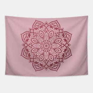 Elegant rose pink mandala - tone on tone Tapestry