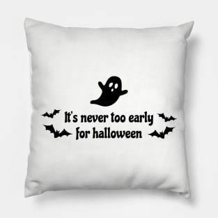 Spooky Ghost Funny Halloween Party Fall Spooky Vibes Bat Horror Halloween Pillow