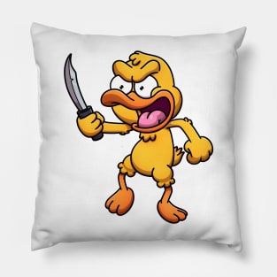 Duck With Knife Pillow