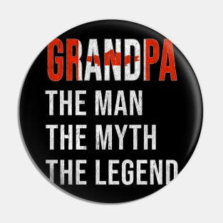 Grand Father Canadian Grandpa The Man The Myth The Legend - Gift for Canadian Dad With Roots From  Canada Pin