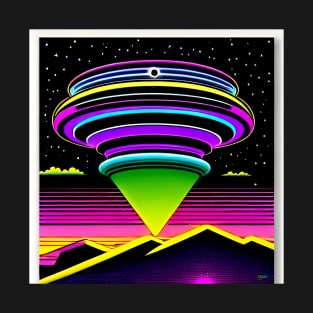 Area 51 – Trippy Retro UFO 107 T-Shirt