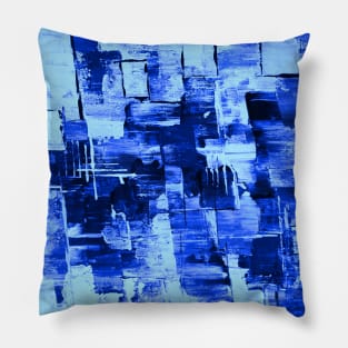 Blue pattern Abstract digitally enhanced artwork 2 Pillow