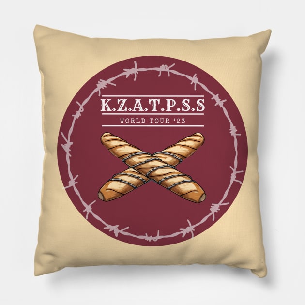 Barbed wire baguette (commission) Pillow by Silver Lining Gift Co.