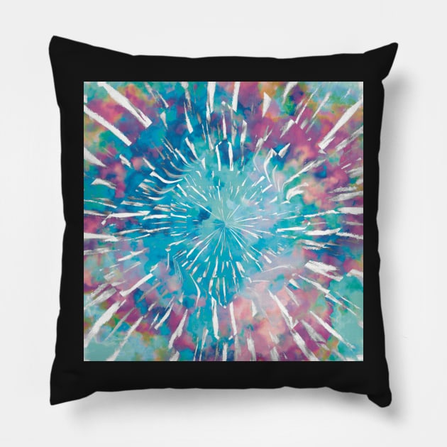 Warp Speed Tie Dye Pillow by cherdoodles