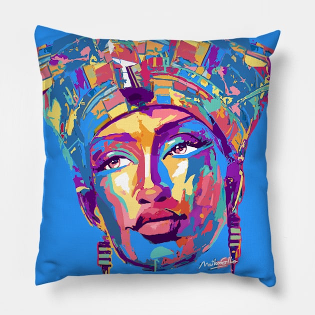 Nefertiti Portrait Pillow by mailsoncello