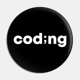 Coding Wordmark Pin