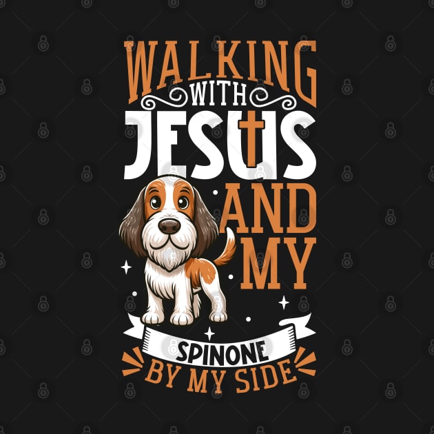 Jesus and dog - Spinone Italiano by Modern Medieval Design