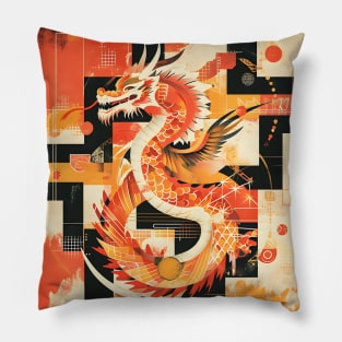 Dragon Festival: Lunar Celebration, Festive Art, and Asian Traditions Pillow